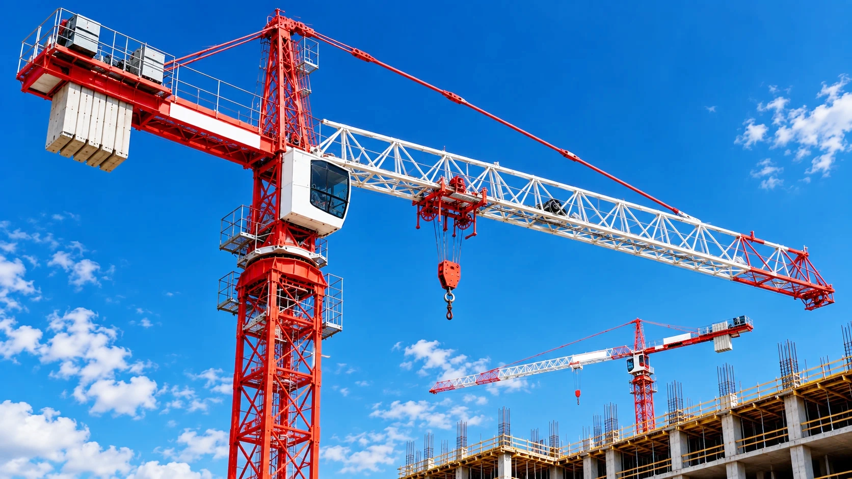 Tower crane available through FM Cranes’ lifting equipment network